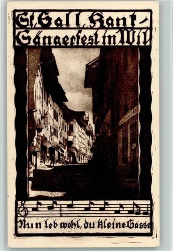 9500 Wil SG - St. Gallisches Sängerfest 1925 Bromöldruck H. Tschopp