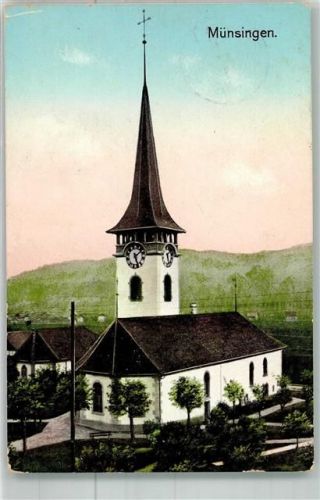 3110 Münsingen 1916 Gebrauchsspuren Kirche