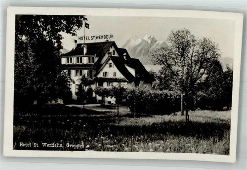 6404 Greppen 1940 Foto AK Hotel St. Wendelin
