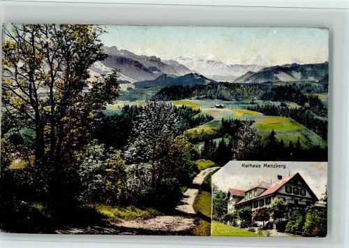 6125 Menzberg - Kurhaus blühende Bäume Blick nach den Berneralpen