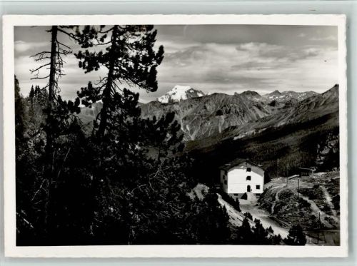 7532 Tschierv - Touristen- und Passantenhaus Süsom Gyve Blick auf den Ortler