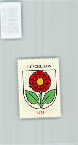 8803 Rüschlikon - Vignette Wappen Kaffee Hag ca 1920-1940 Rose