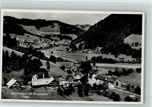 8957 Spreitenbach 1947 Foto AK Teilansicht mit Brunnadern - Foto Verlag Gross 12683 AK