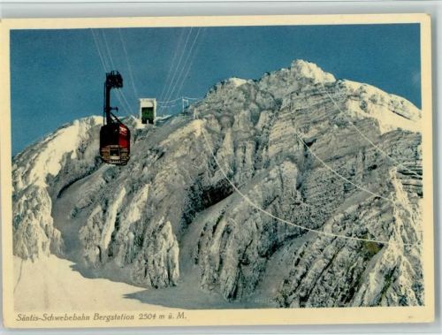 Säntis - Säntis-Schwebebahn Bergstation Winteraufnahme