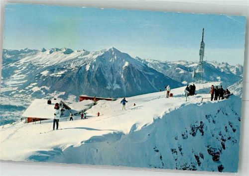 Niederhorn 1975 Winter Skihang Sendemast