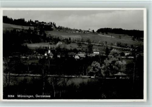 3110 Münsingen Foto AK Teilansicht mit Gerzensee, gute Erhaltung AK.