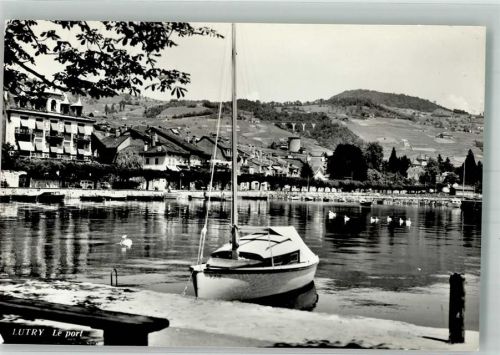 1095 Lutry 1964 Foto AK Hafen