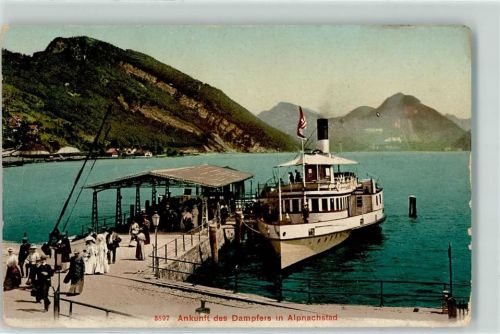 6053 Alpnachstad - Ankunft des Dampfers