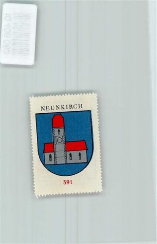 8213 Neunkirch - Vignette Wappen Kaffee Hag ca 1920-1940 Kirche