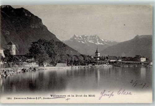 1844 Villeneuve VD 1907 - Dent du Midi