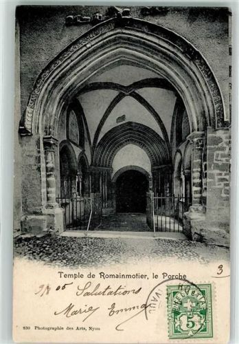 1323 Romainmôtier-Envy 1905 - Temple le Porche