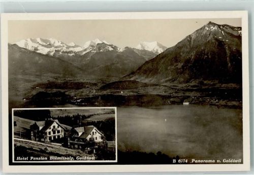 3624 Goldiwil Thun Gebrauchsspuren Hotel Pension Blümlisalp Alpenkette