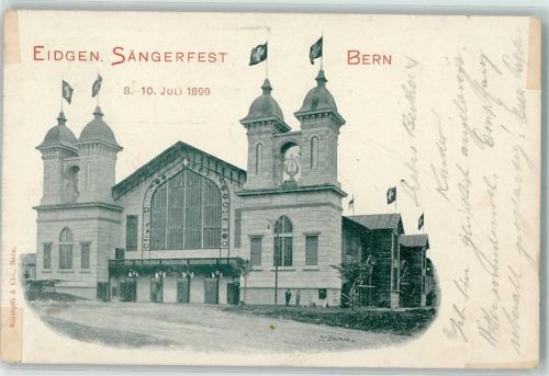 3000 Bern Berne 1899 Gebrauchsspuren Eidgen. Sängerfest