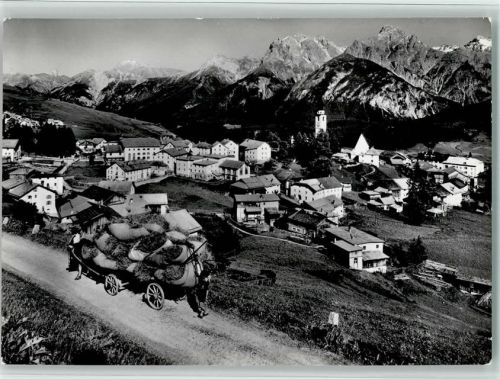 7551 Ftan - Ansicht m. Fuhrwerk