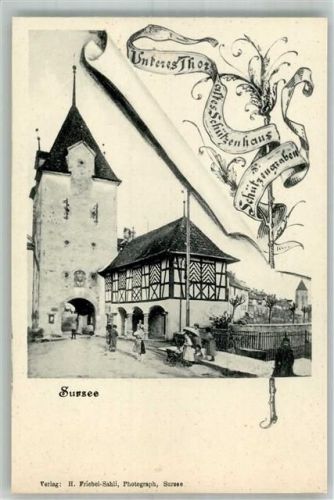 6210 Sursee Foto AK Schützenhaus Unteres Tor Schützengraben