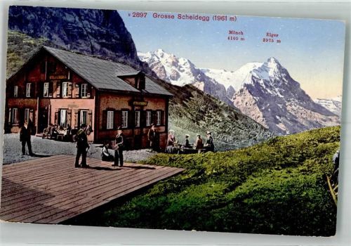 Grosse Scheidegg Foto AK Gasthaus