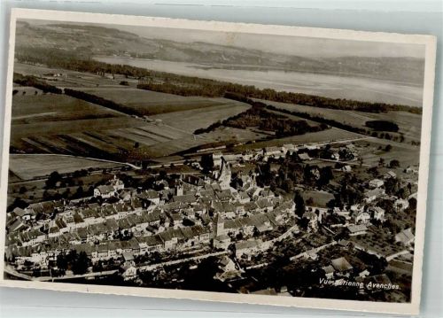 1580 Avenches 1958 Foto AK Fliegeraufnahme