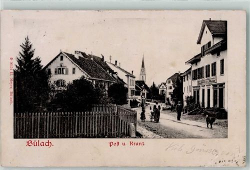 8180 Bülach 1903 - Post und Kranz
