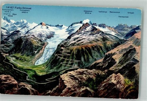 Furka Foto AK Rhonegletscher