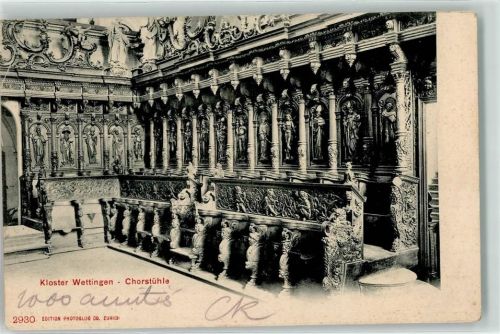 5430 Wettingen 1905 - Chorstühle im Kloster
