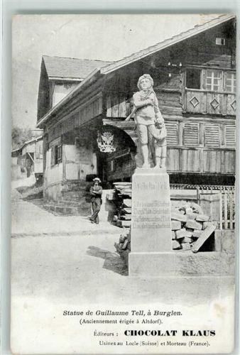 6463 Bürglen UR - Wilhelm Tell Statue Chocolat Klaus