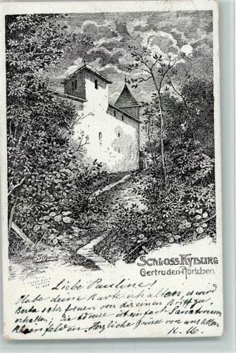 8314 Kyburg 1905 Künstlerkarte Schloss - Federzeichung AK