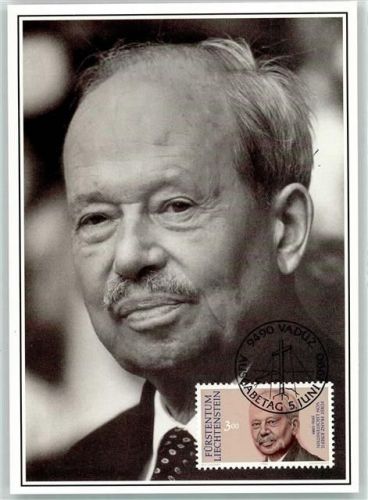 Fürst Franz Josef II. Gedenkausgabe Trauermarken Ausgabe 5. Juni 1990 Adel Liechtenstein