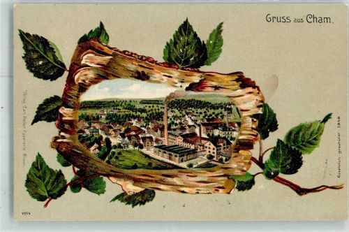 6330 Cham Prägedruck Lithographie