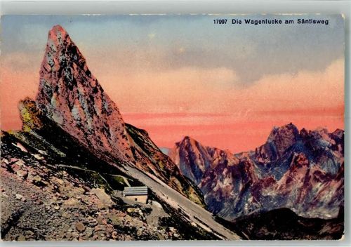 9057 Wasserauen 1926 Foto AK Wagenlucke am Säntisweg