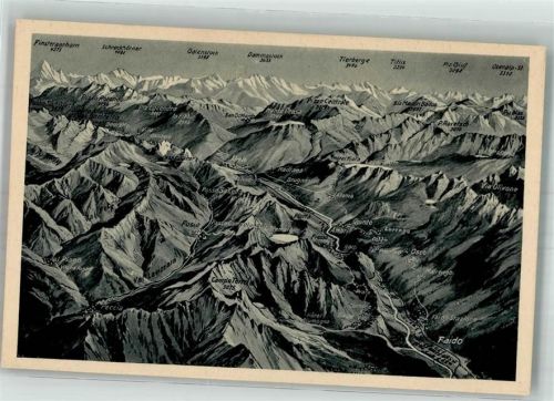 6760 Faido Foto AK Panorama Finsteraarhorn Schreckhörner Galenstock Tierberge