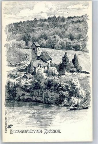 5620 Bremgarten AG Künstlerkarte Kirche