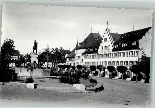 1630 Bulle Foto AK Denkmal Nikolas Chenaux Institut Sainte Croix