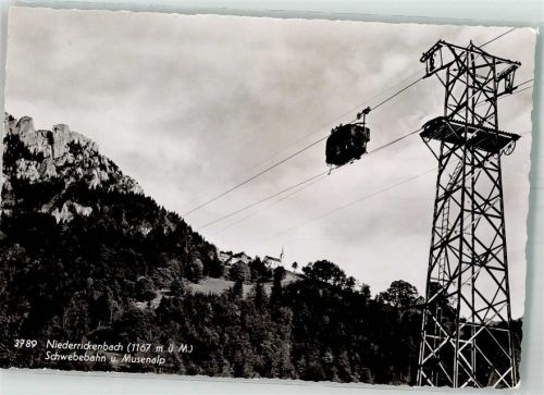 6383 Niederrickenbach Maria Rickenbach Foto AK Seilbahn Musenalp