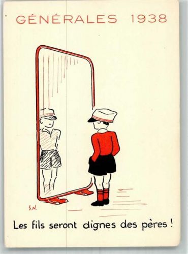 2000 Neuchâtel Neuenburg Künstlerkarte Zofingue Generalversammlung Generales 1938 sign. S.N. Les fils seront dignes des peres