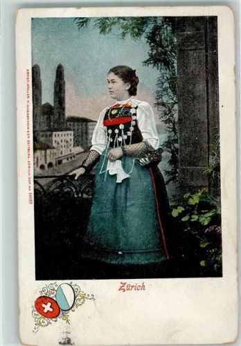 8000 Zürich 1912 Gebrauchsspuren Tracht