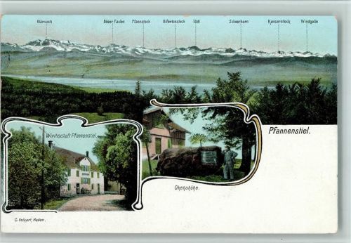 8132 Egg bei Zürich - Wirtschaft Pfannenstiel, Okenshöhe, gute Erhaltung AK