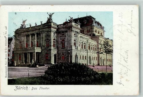 8000 Zürich 1899 AK mit Goldfenster Theater