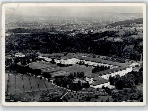 8125 Zollikerberg Gebrauchsspuren Fliegeraufnahme Kranken- und Diakonissenanstalt Neumünster