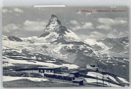 Riffelberg - Matterhorn Mont Cervin Gornergratbahn Bahnhof Station