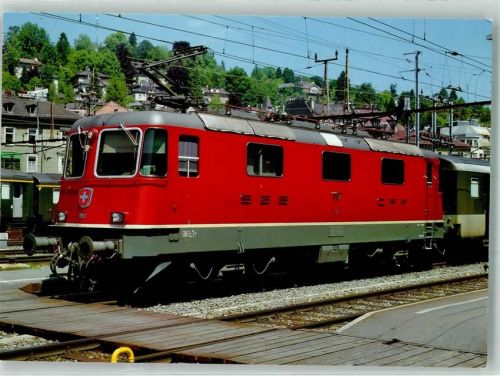 8942 Oberrieden Foto AK Eisenbahn Schweizerische Bundesbahn Lokomotive Ort lt. Fotograf Suter
