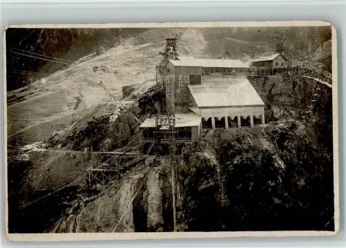 8854 Siebnen Gebrauchsspuren Kraftwerk Wäggithal Die Betonieranlage für die Staumauer im Schräh
