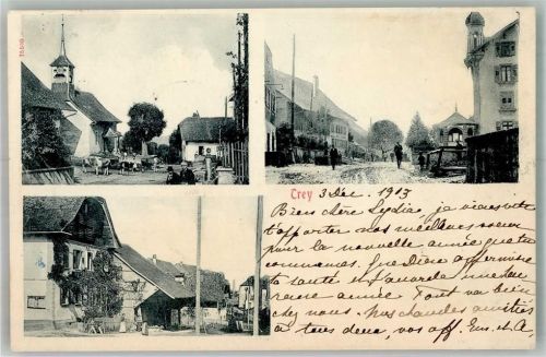 1552 Trey 1903 Foto AK Straßenszene Kirche