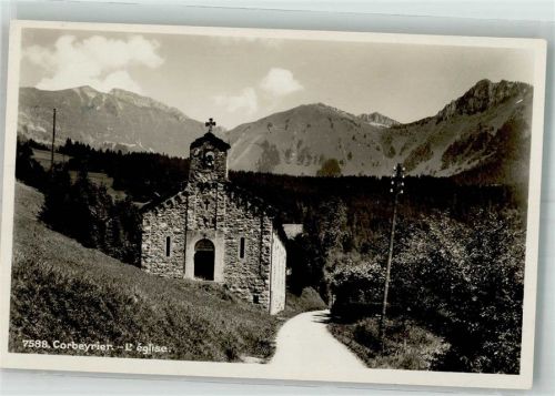 1856 Corbeyrier 1915 Foto AK Kirche