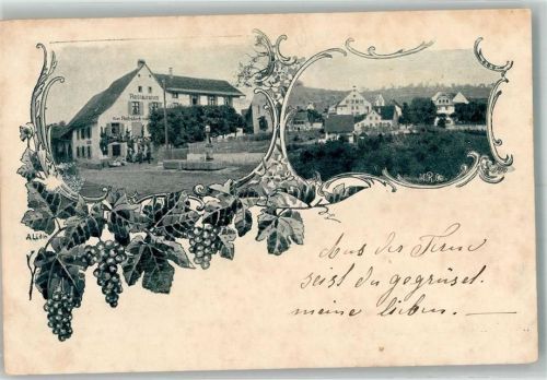 4402 Frenkendorf 1899 Gebrauchsspuren Gasthaus zum Rebstock Wein