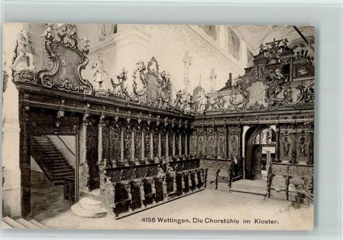 5430 Wettingen 1912 - Die Chorstühle im Kloster
