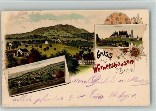 8342 Wernetshausen BOAKC Lithographie Bachtel Unterdorf Edelweiß Verlag Künzli Nr 2225 Gebrauchsspuren, bitte Scan genau beachten!