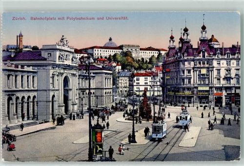 8000 Zürich - Bahnhofplatz Polytechnikum Universität Tram No 6 und 3