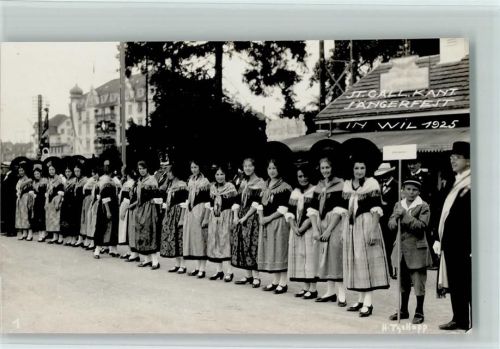 9500 Wil SG 1925 Foto AK St. Gall. Kant. Sängerfest Trachten