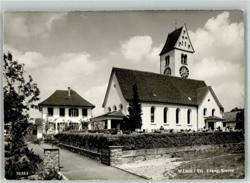 9545 Wängi 1960 Foto AK Ev. Kirche