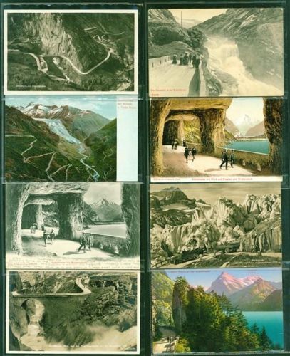 Bergstraßen Schweiz Lot mit 40 AK, ca. 1905-1932: überwiegend gute Erhaltung, teils gelaufen Sammlung Schweiz Posten 21 bis 100 AK